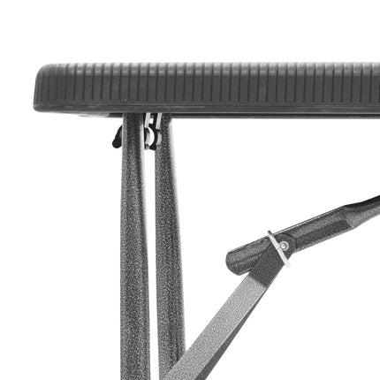 Bancs de jardin pliables lot de 2 180 cm PEHD Noir