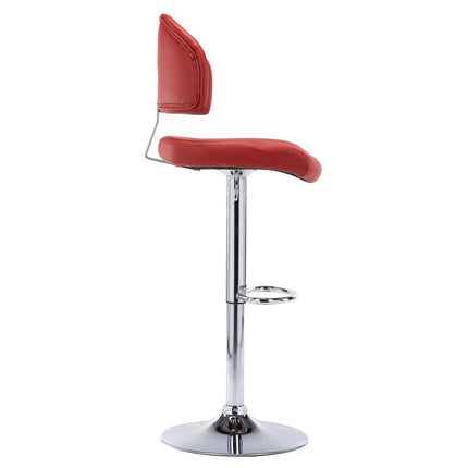 Tabourets de bar lot de 2 rouge bordeaux similicuir
