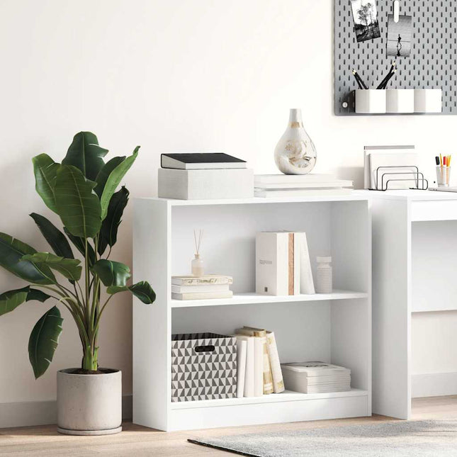 Bibliothèque blanc 80x24x75 cm bois d'ingénierie