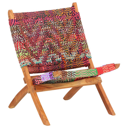 Chaise pliable Chindi Multicolore Tissu