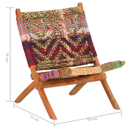 Chaise pliable Chindi Multicolore Tissu