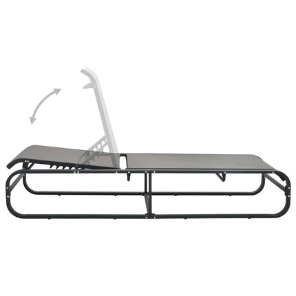 Chaise longue Aluminium et textilène