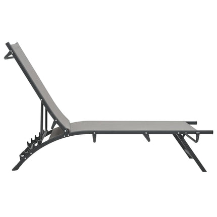 Chaises longues lot de 2 Textilène et acier