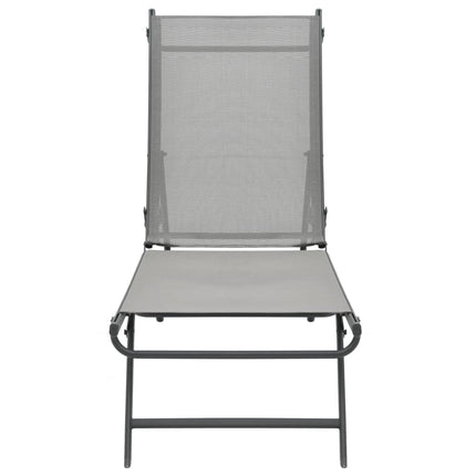 Chaises longues lot de 2 Textilène et acier