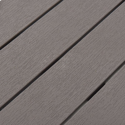 Bancs de jardin lot de 2 Moka Plastique