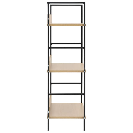 Bibliothèque à 3 niveaux chêne 60x27,6x90,5cm bois d'ingénierie