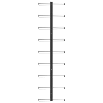 Casier à bouteilles mural pour 9 bouteilles Noir Fer