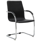 Chaise de bureau cantilever Noir Similicuir