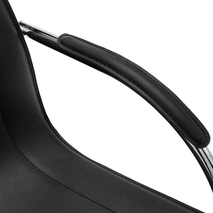 Chaise de bureau cantilever Noir Similicuir