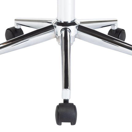 Chaise pivotante de bureau Crème Bois courbé et similicuir