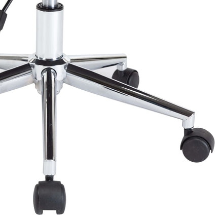 Chaise pivotante de bureau Crème Bois courbé et similicuir