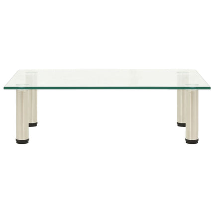 322763  TV Stand Transparent 60x35x17 cm Tempered Glass