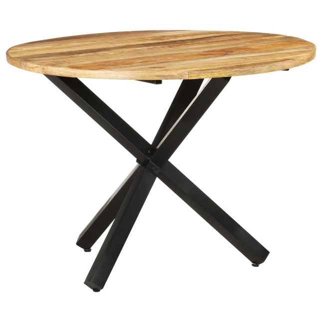 Table À Dîner Ronde 100X100X75 Cm bois de manguier brut Ø 100 x 75 cm