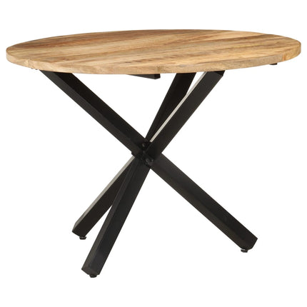 Table À Dîner Ronde 100X100X75 Cm bois de manguier brut Ø 100 x 75 cm