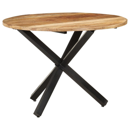 Table À Dîner Ronde 100X100X75 Cm bois de manguier brut Ø 100 x 75 cm