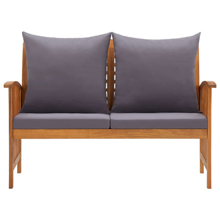 Banc de jardin avec coussins 119 cm Bois solide d'acacia