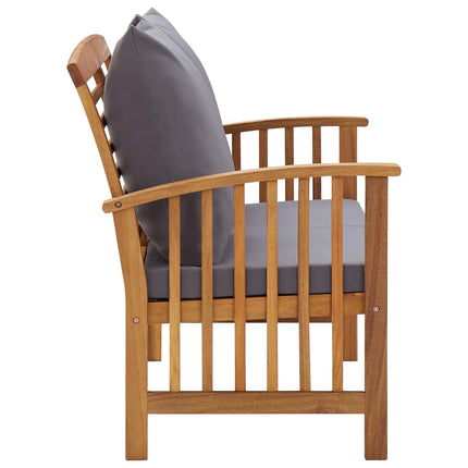 Banc de jardin avec coussins 119 cm Bois solide d'acacia