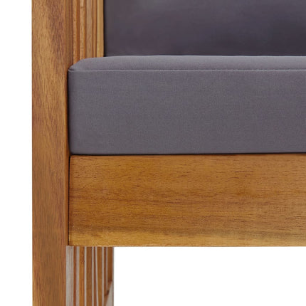 Banc de jardin avec coussins 119 cm Bois solide d'acacia