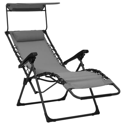 Chaise pliable de terrasse Textilène Gris