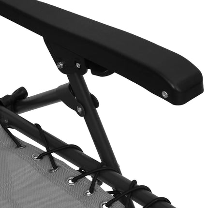 Chaise pliable de terrasse Textilène Gris