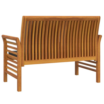 Banc de canapé avec coussins gris foncé Bois d'acacia solide