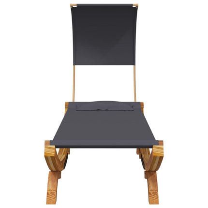 Lit repos et auvent 100x200x126 cm Bois courbé Anthracite