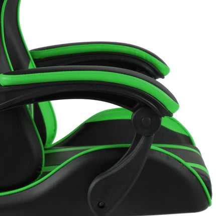 Fauteuil de jeux vidéo Noir et vert Similicuir
