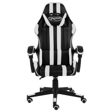 Fauteuil de jeux vidéo Noir et blanc Similicuir