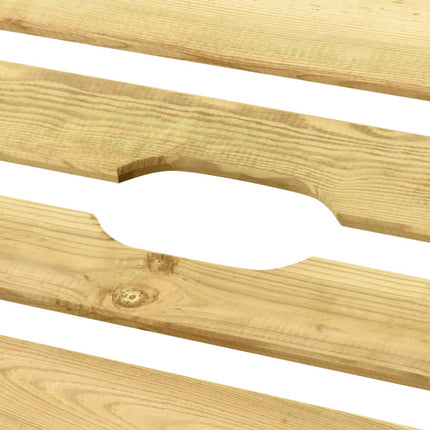 Chaise longue avec table Bois de pin imprégné de vert