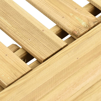 Chaise longue avec table Bois de pin imprégné de vert