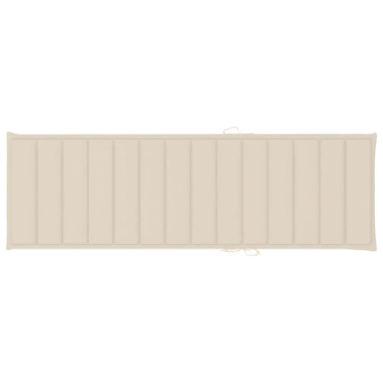 Chaise longue de jardin avec coussin Bois d'acacia solide