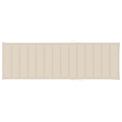 Chaise longue de jardin avec coussin Bois d'acacia solide