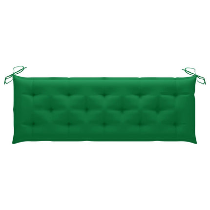 Banc de jardin empilable et coussin 159 cm Bois de teck massif