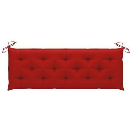 Banc de jardin empilable et coussin 159 cm Bois de teck massif