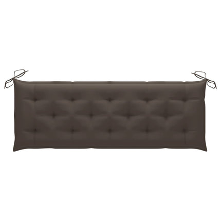Banc de jardin empilable et coussin 159 cm Bois de teck massif