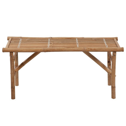 Banc de jardin pliable avec coussin 118 cm Bambou