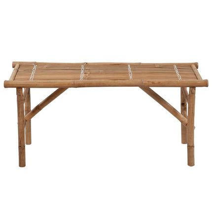 Banc de jardin pliable avec coussin 118 cm Bambou