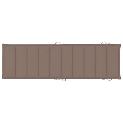 Chaise longue avec coussin Gris Bois d'acacia solide