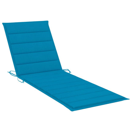 Chaise longue avec coussin bleu Bois de pin imprégné
