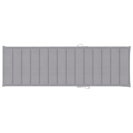 Chaise longue double et coussins gris Bois de pin imprégné