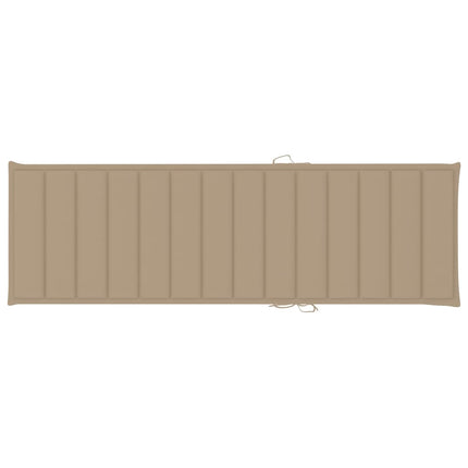 Chaise longue double et coussins beige Bois de pin imprégné