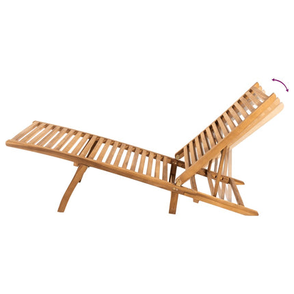 Chaise longue Bois de teck solide
