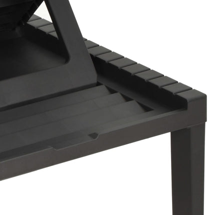 Chaise longue avec coussin Plastique Anthracite