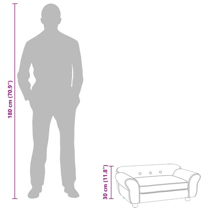 Canapé pour chien Bleu 72x45x30 cm Peluche