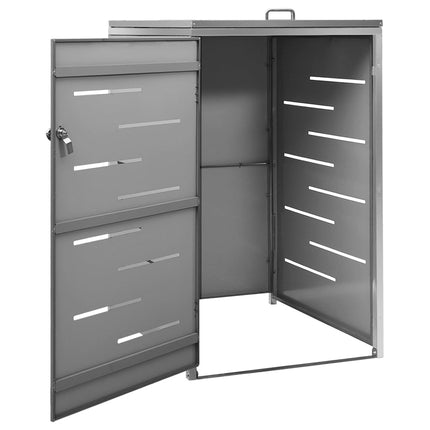 Abri pour poubelle 69x77,5x112,5 cm Inox