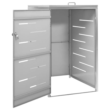 Abri pour poubelle 69x77,5x112,5 cm Inox