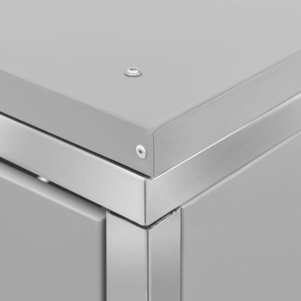 Abri pour poubelle 69x77,5x112,5 cm Inox