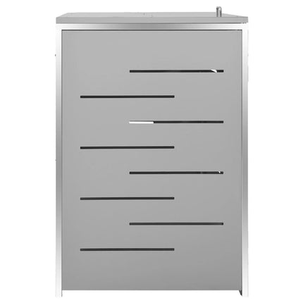Abri pour quatre poubelles 276,5x77,5x112,5 cm Inox