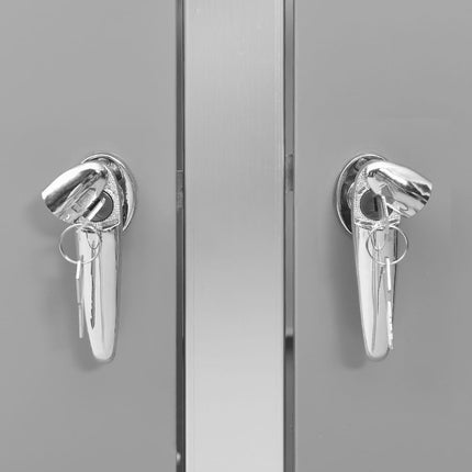 Abri pour quatre poubelles 276,5x77,5x112,5 cm Inox