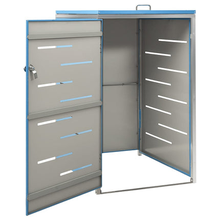 Abri pour poubelle 69x77,5x112,5 cm Inox